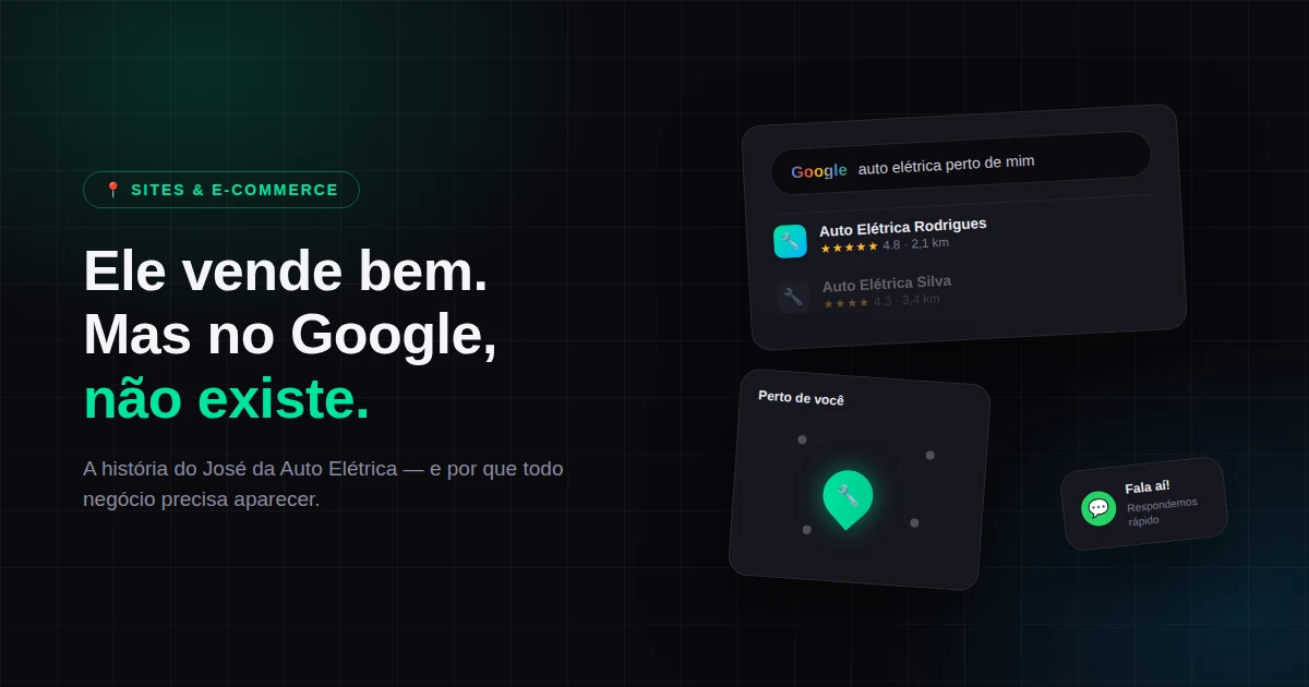 Por Que o José da Auto Elétrica Precisa de um Site (e Não Sabe Disso)